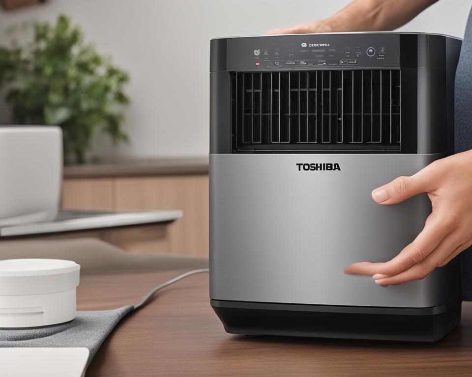 resetting Toshiba portable air conditioner