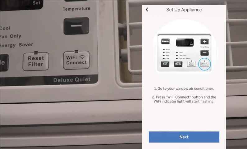 GE air conditioner Wifi not showing up