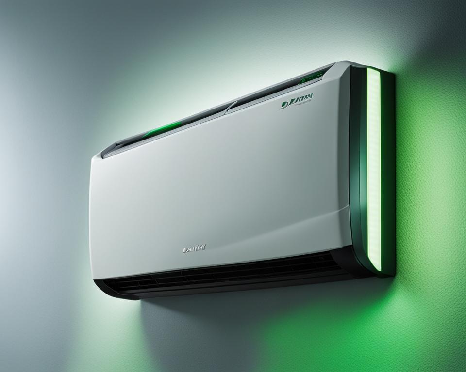 daikin inverter ac flashing green light